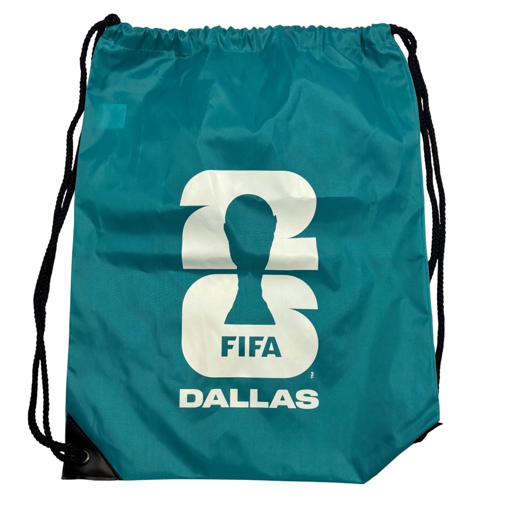 FIFA World Cup‎ 2026 Dallas Drawstring Bag Teal Cinch Sack Soccer Souvenir